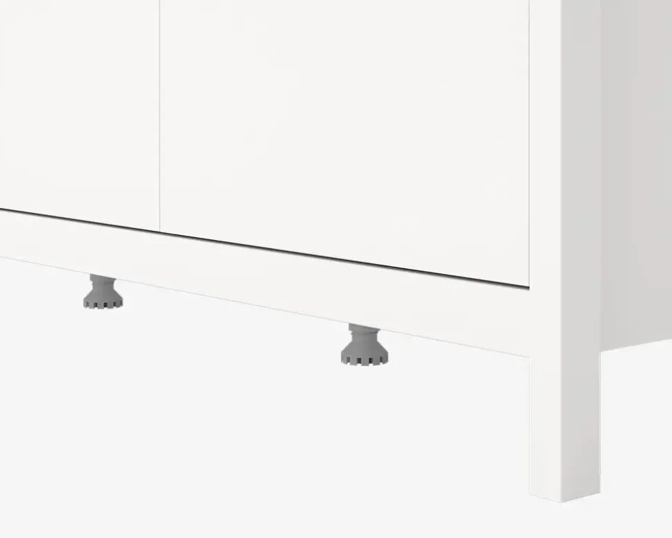 Garderobeskab Madrid hvid med 3 låger