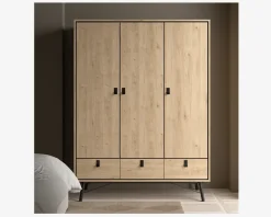 Garderobeskab Ry m. 3 låger og 3 skuffer