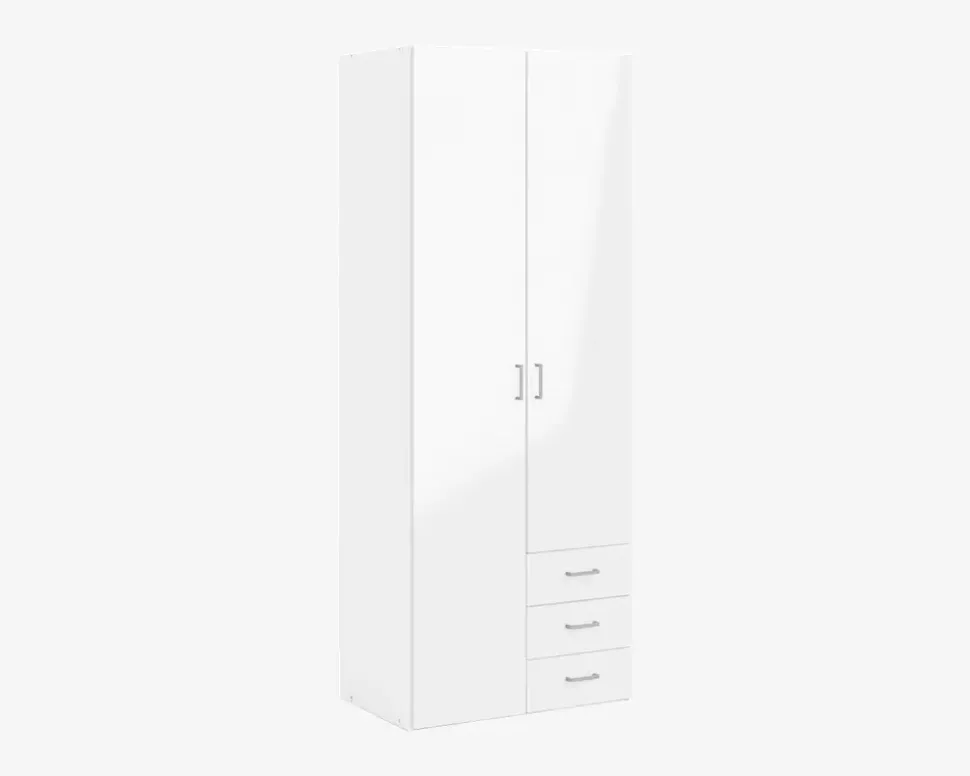 Garderobeskab Space m. 2 Låger og 3 Skuffer