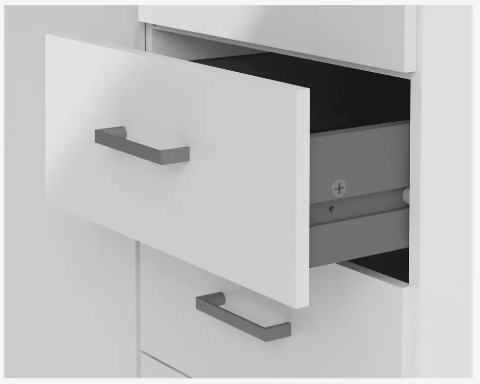 Garderobeskab Space m. 2 Låger og 3 Skuffer