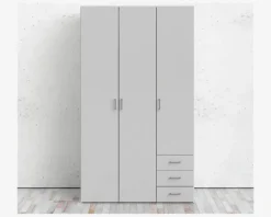 Garderobeskab Space m. 3 Låger og 3 Skuffer