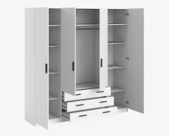 Garderobeskab Sprint m. 4 Låger og 3 Skuffer