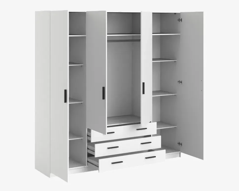 Garderobeskab Sprint m. 4 Låger og 3 Skuffer