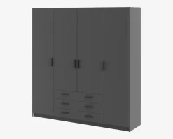 Garderobeskab Sprint m. 4 Låger og 3 Skuffer