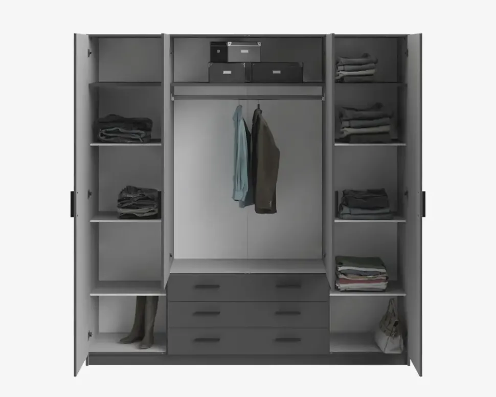 Garderobeskab Sprint m. 4 Låger og 3 Skuffer