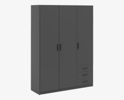 Garderobeskab Sprint m. 3 Låger og 3 Skuffer