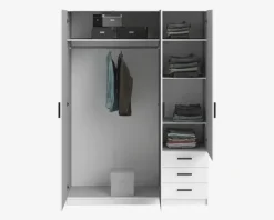 Garderobeskab Sprint m. 3 Låger og 3 Skuffer