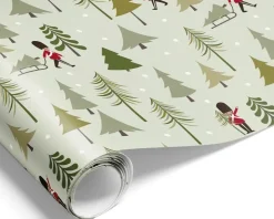 Gavepapir med juletræer 10 meter