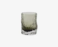 Glas Organisk Form Grå H.9,5 cm