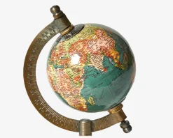 Globus m/fod blå Ø.7xH.15 cm