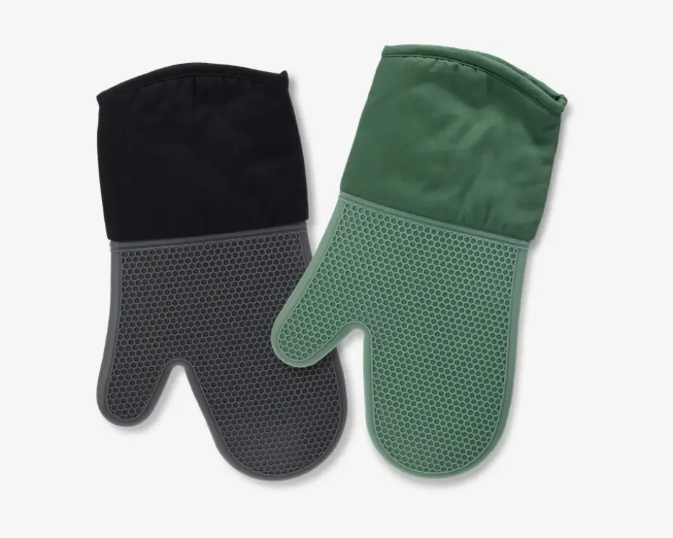 Grillhandske ass grøn/sort