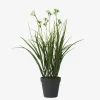 Græs Med Blomster Plastik H.43 cm