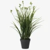 Græs Med Blomster Plastik H.55 cm