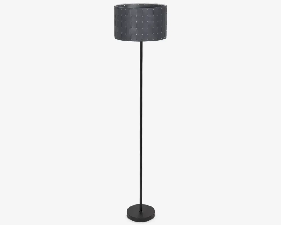 Gulvlampe filt vævet grå H.156 cm