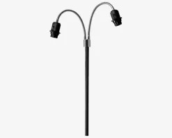 Gulvlampe fodgænger sort u/skærme H.135 cm