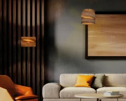 Gulvlampe genanvendt pap H.160 cm