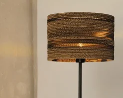 Gulvlampe genanvendt pap H.160 cm