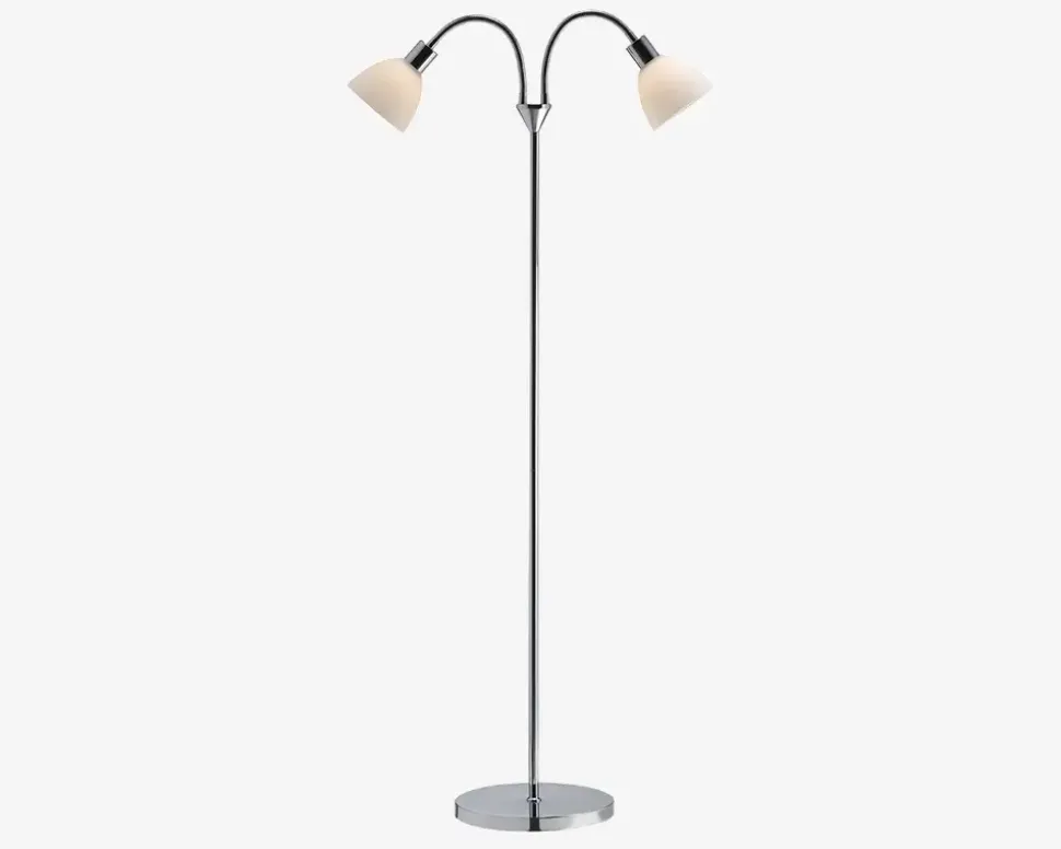 Gulvlampe Ray dobbelt H.155 cm