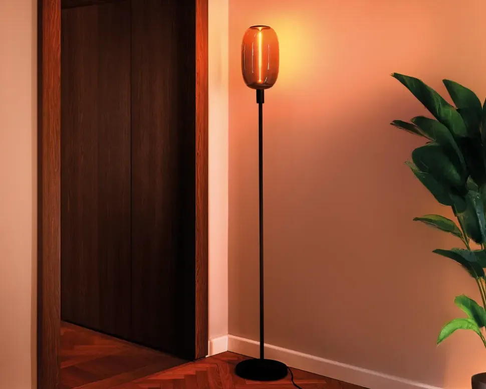 Gulvlampe Stick grå H.146 cm