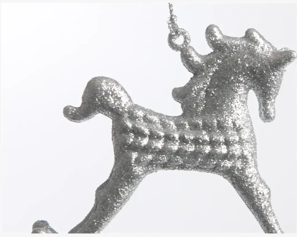 Gyngehest Hænge Med Glitter H.10 cm