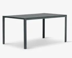 Havebord sort nonwood 90x150 cm