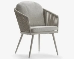 Havestol i cremefarvet inkl. hynde