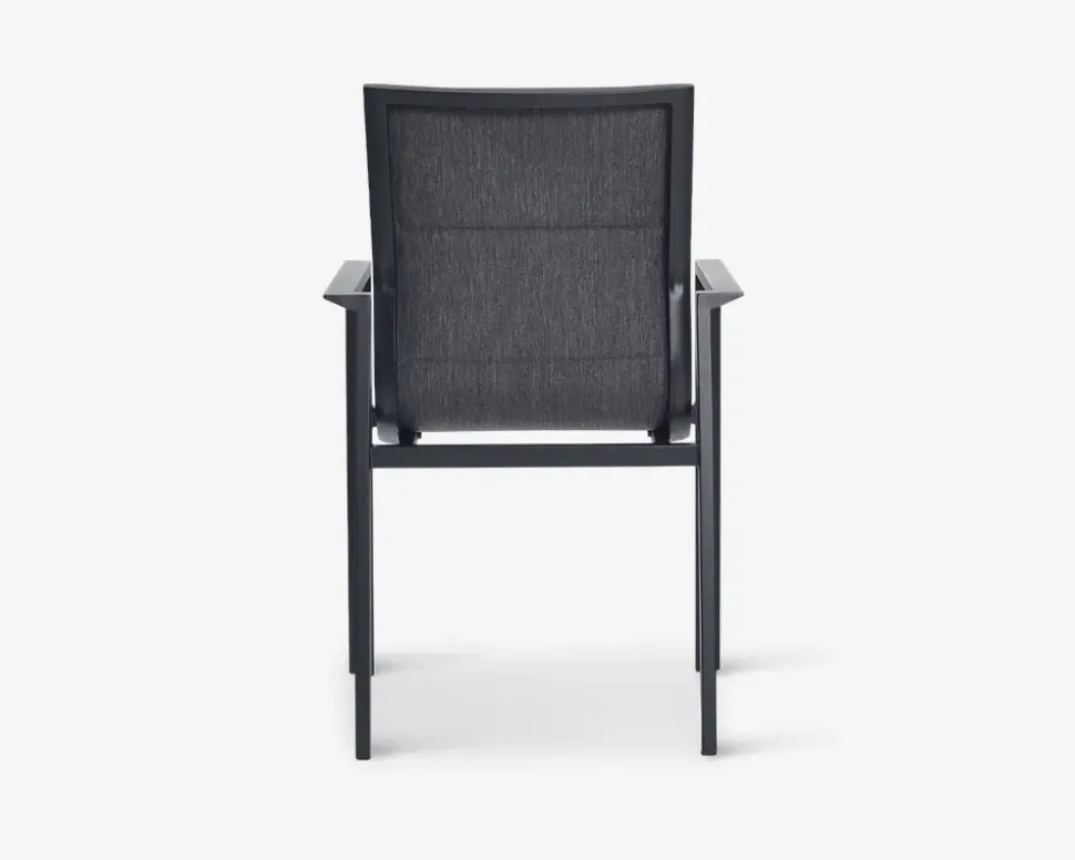 Havestol i grå textiline/antracit stel