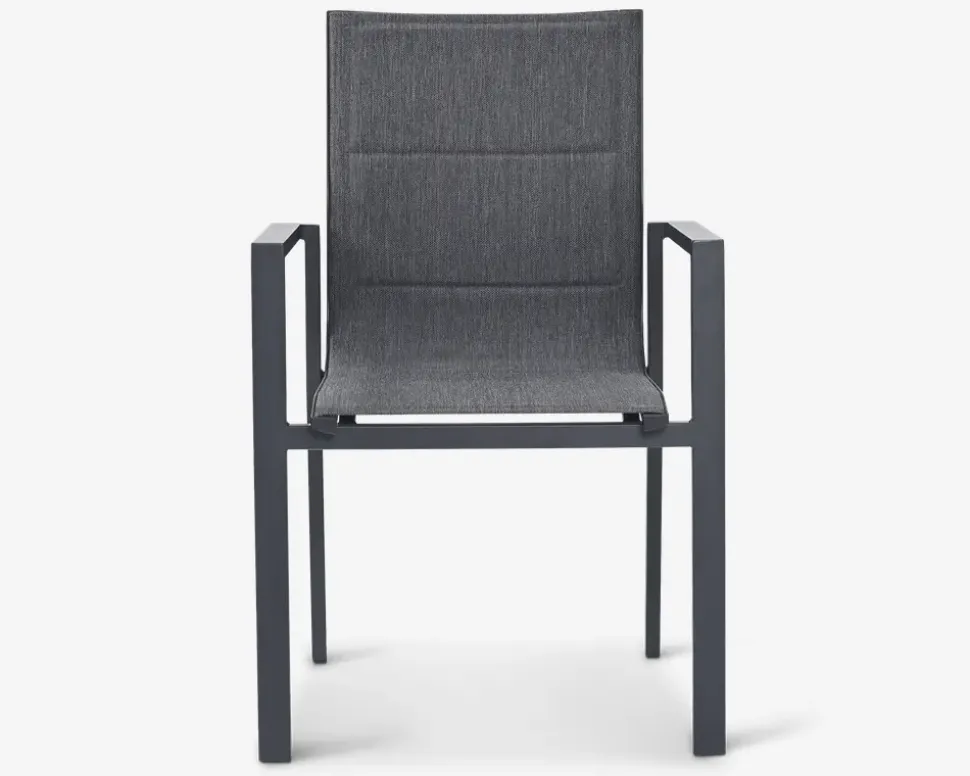 Havestol i sort textiline/sort stel