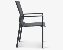 Havestol i sort textiline/sort stel