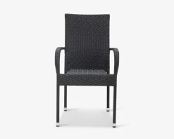 Havestol sort polyrattan