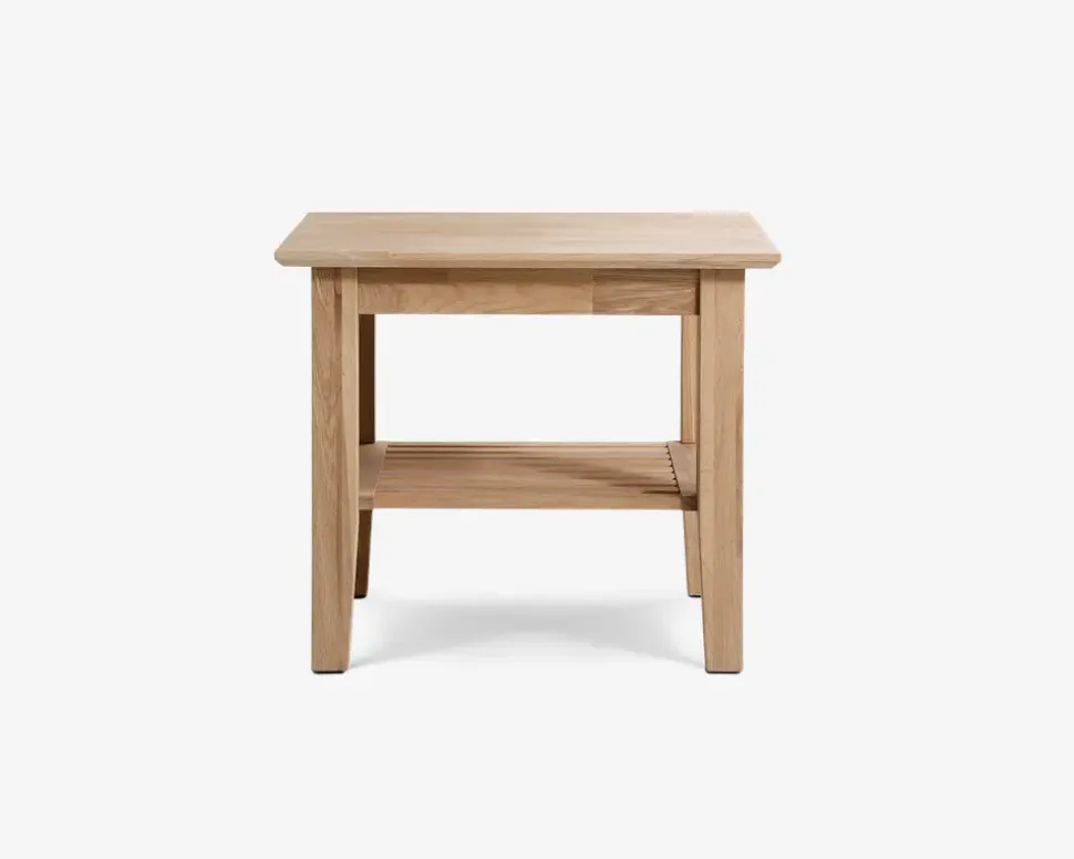 Hjørnebord massiv eg 60x60 cm