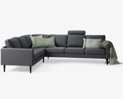 Hjørnesofa Grå Slidstærkt møbelstof