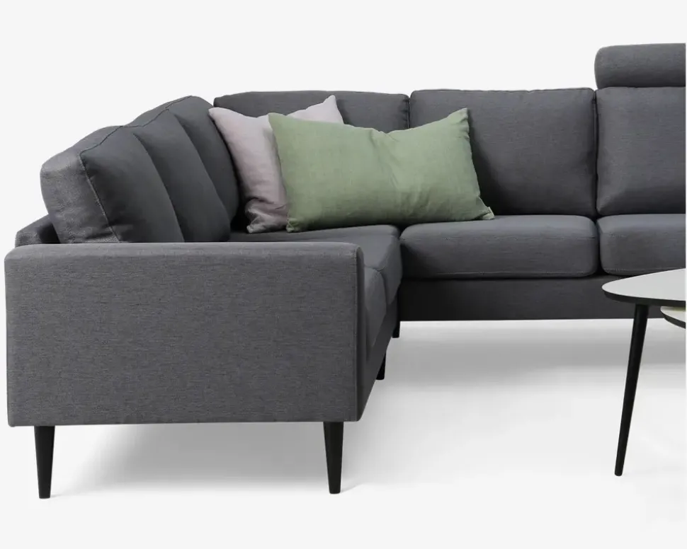 Hjørnesofa Grå Slidstærkt møbelstof