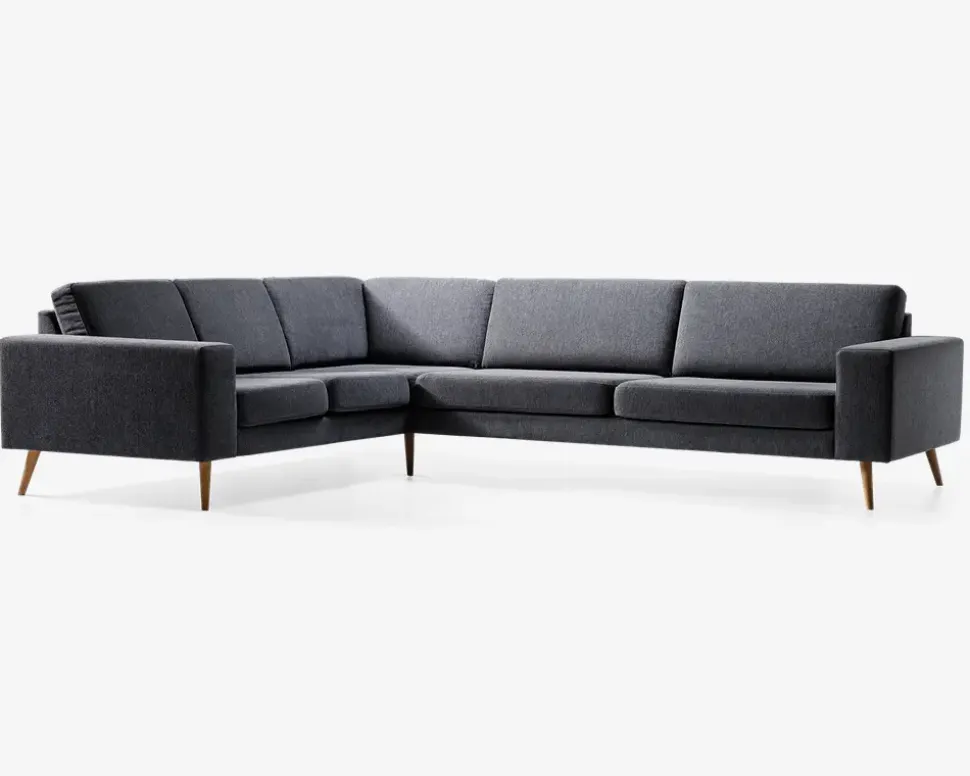 Hjørnesofa Sienna i gråt stof