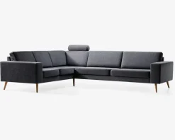 Hjørnesofa Sienna i gråt stof