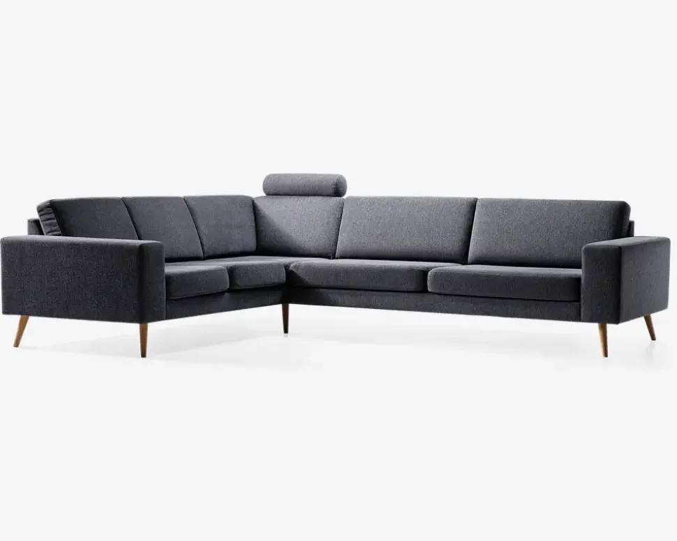 Hjørnesofa Sienna i gråt stof