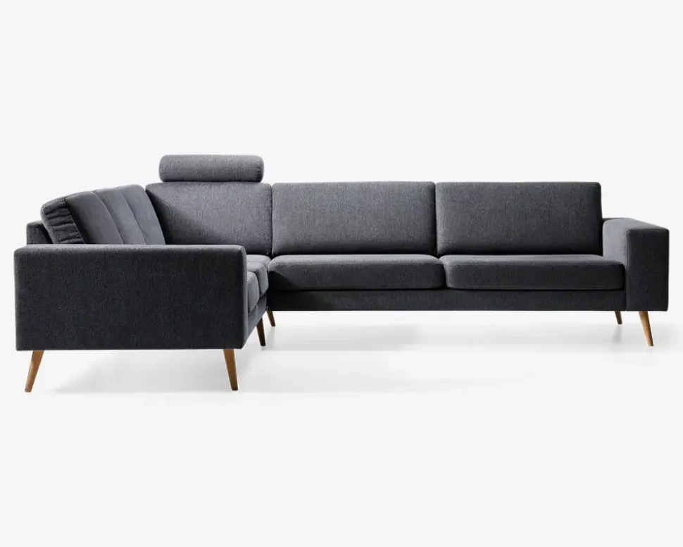 Hjørnesofa Sienna i gråt stof
