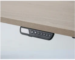 Hæve-Sænkebord 80x160 cm Hvid/Eg