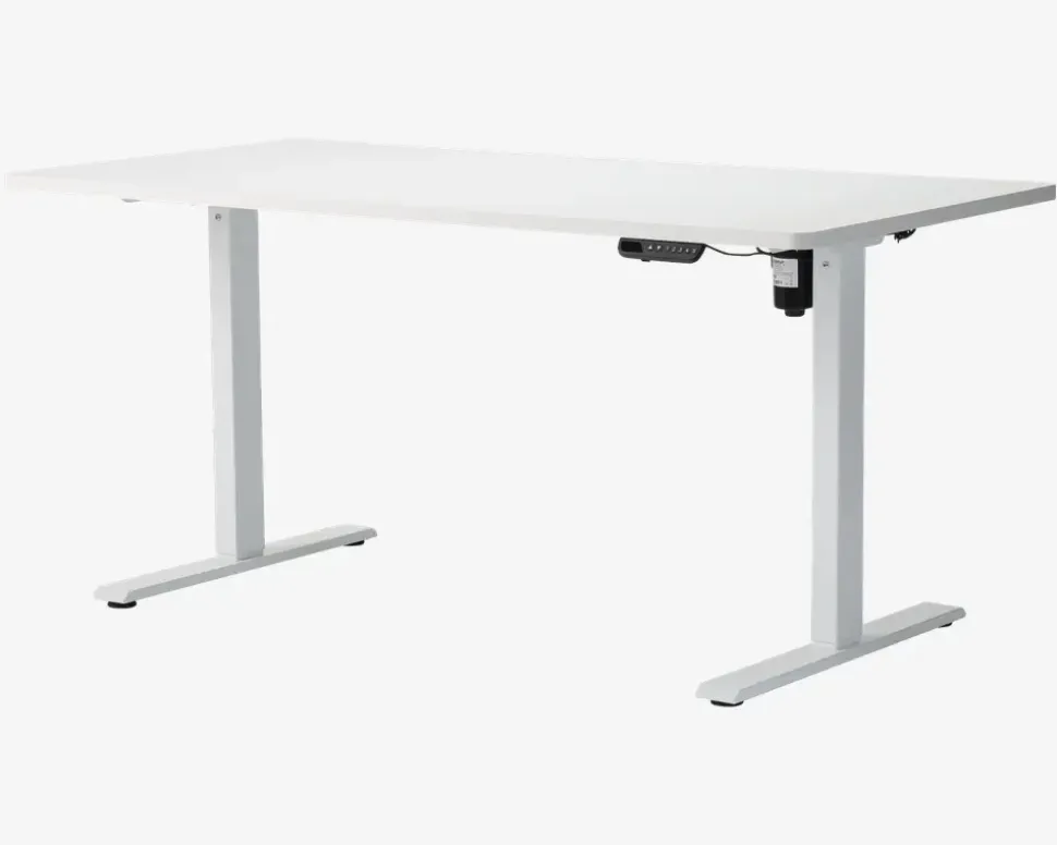 Hæve-Sænkebord 80x160 cm Hvid/Hvid