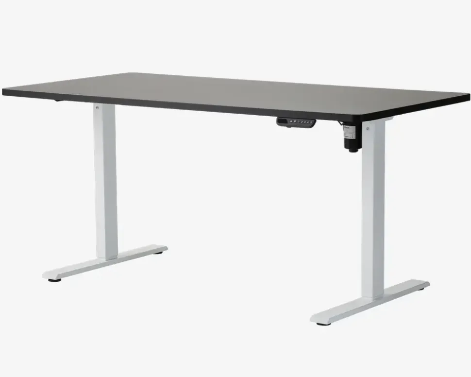 Hæve-Sænkebord 80x160 cm Hvid/Sort