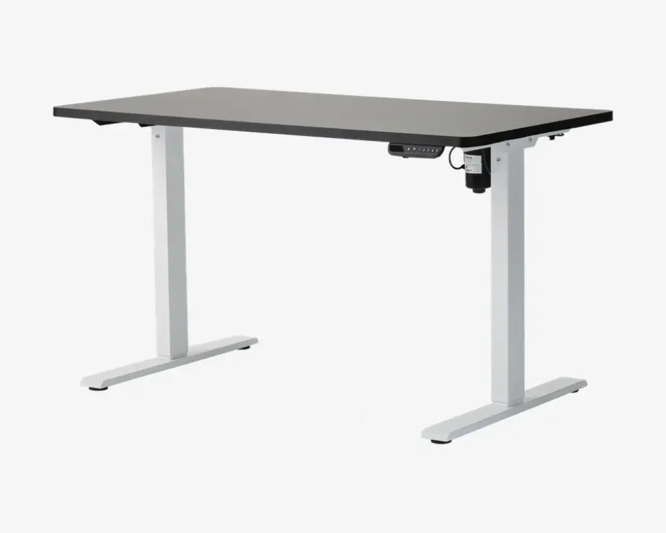 Hæve-Sænkebord 70x130 cm Hvid/Sort