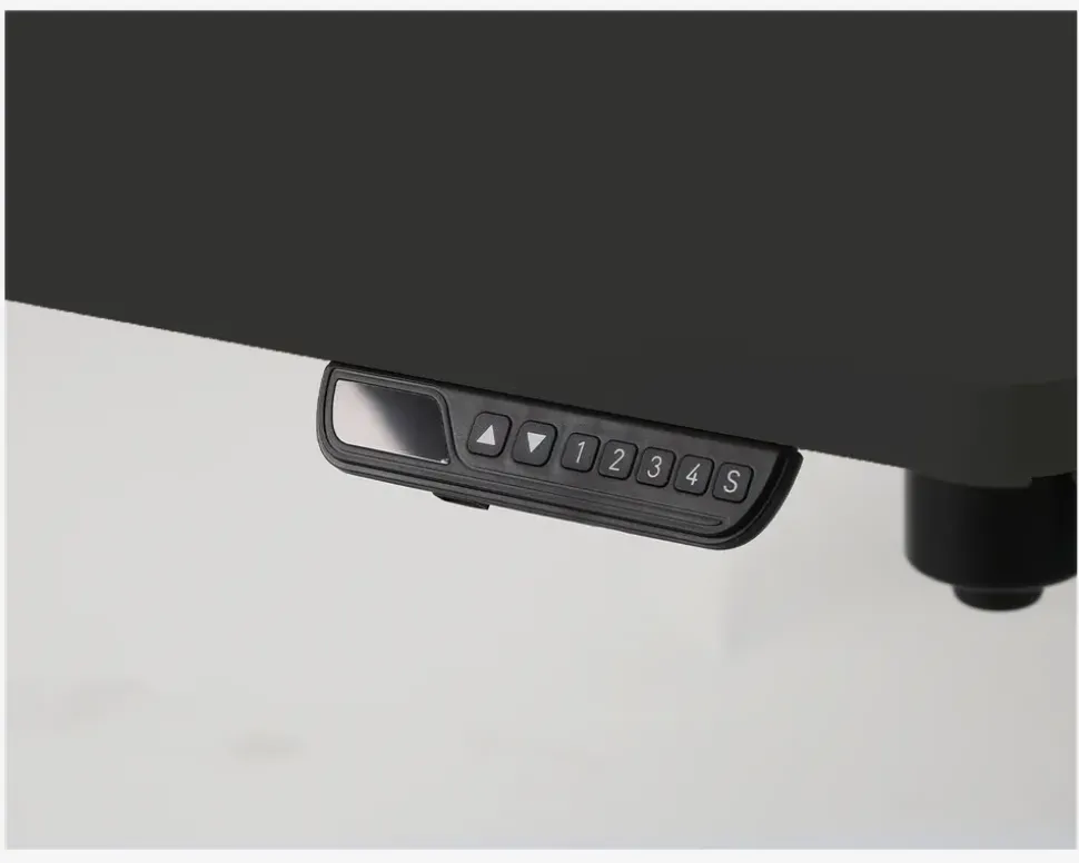 Hæve-Sænkebord 70x130 cm Hvid/Sort