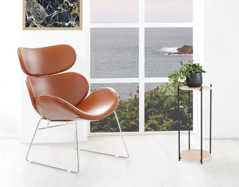 Hvilestol Cazar Cognac Tekstillæder