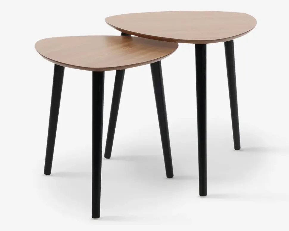 Indskudsborde x 2 Træ/Sort