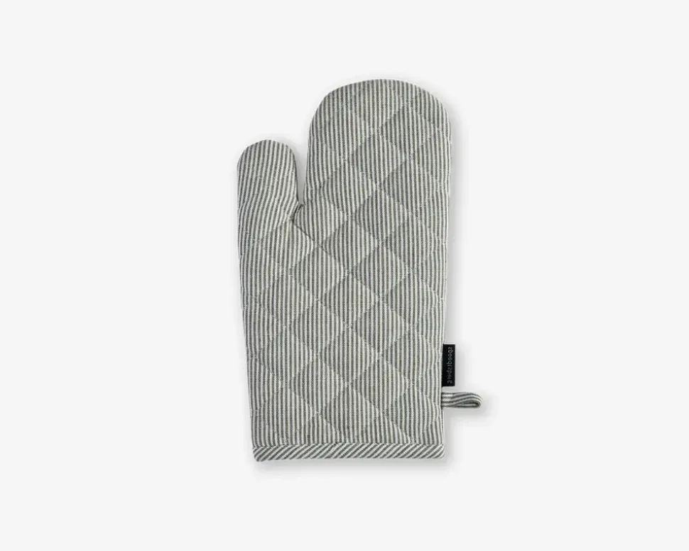 Jul grillhandske grøn/hvid 19x31cm