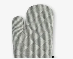 Jul grillhandske grøn/hvid 19x31cm