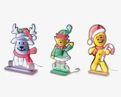 Julefigur spejl LED H.37 cm