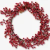 Julekrans med røde bær Ø.30 cm