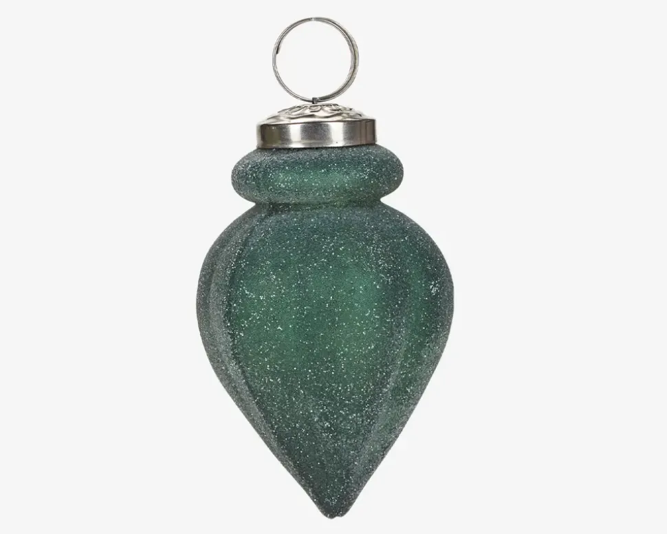 Julekugle Cone Grøn/Hvid