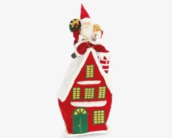 Julemand på hus LED H.105 cm